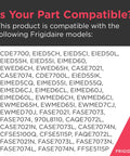 Compatibility list for 134792700 Heating Element Replacement For Electric Ovens And Ranges with Frigidaire models shown.