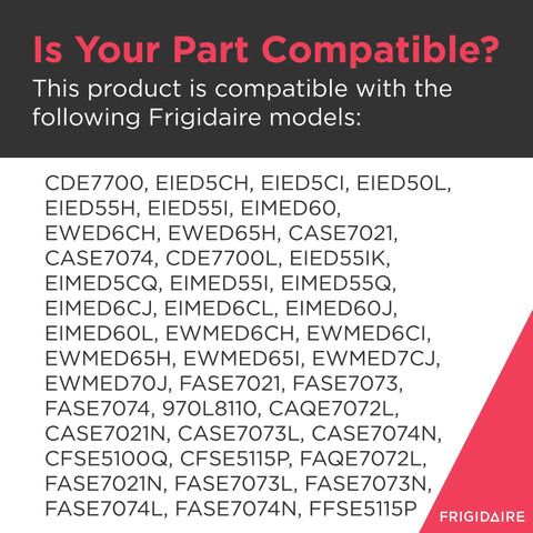 Compatibility list for 134792700 Heating Element Replacement For Electric Ovens And Ranges with Frigidaire models shown.