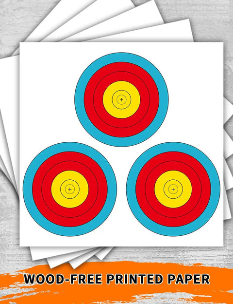 Archery Targets 30 Pack 3 Spot Vegas Face Paper Targets 17x17 Inch Official Indoor Outdoor Practice Targets For Backyard Range