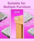 Tough As Nails L Shaped Table Corner Protectors For No Worries Baby Proofing And Toddler Safety 15 Pack Clear Gel Bumpers on various furniture types.