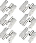 Stainless Steel Door Hinges 6 Pack 3.5 Inch H Shape Lift Off Left and Right Hand with Removable Pin set