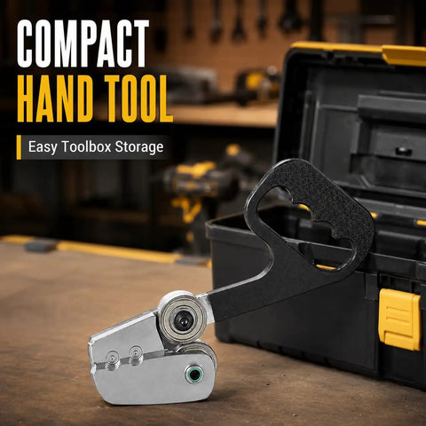 Handheld Metal Plate Cutter For Quick Clean Cuts No Power Needed Portable Sheet Metal Cutter with toolbox background