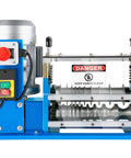Front view of Automatic Wire Stripping Machine With 370W Motor Delivers Fast Copper Cable Stripping From 0.06 Inch To 1.5 Inch Up To 98 Feet Per Minute 11 Channels 10 Blades Ideal For Scrap Recycling And Save You Time On Cable Prep.