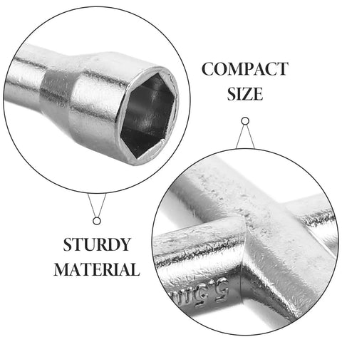 Pocket Sized Cross Socket Wrench for RC Models and Robot Repairs Tiny Nut Tool with Precision Fit for M2 M2.5 M3 M4 nuts
