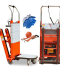 Heavy Duty Electric Stair Climbing Hand Truck With 300kg Load Capacity Foldable Dolly Cart showing gloves and straps.
