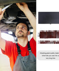 Man using wrench under car with 40 Piece Star Spline Socket Bit Set Built For Fast Auto Fixes And Weekend Wrenching.