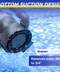 1/2 HP Automatic Sump Pump, 2450 GPH Submersible Water Pump With bottom suction design in pool