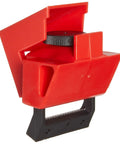 Close-up of Clamp-On Breaker Lockout Kit For 480 To 600 Volt Electrical Panels Pack Of 6 Includes Detachable Cleats For Wider Breaker Fit