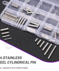 Stainless Steel Dowel Pin Kit 110 Piece Set M2 M3 M4 M5 304 Grade For Shelf Support Furniture Assembly And Industrial Maintenance Includes Durable Storage Box And Grab And Go Pins