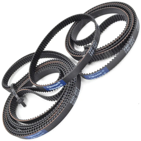 Must Have 3D Printer Timing Belts GT2 2GT 6mm Wide 2mm Pitch Kit For 4, 4S, And 5 Models Ghost Color Spare Belts For Smooth, Precise Motion And Easy Upgrades. GT2 timing belts, 6mm wide, 2mm pitch, 5-pack, black coil view