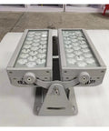 144w Led Flood Lights Outdoor Stadium And Field Illumination Waterproof Weatherproof Spotlights With Adjustable Angle for backyards, viewed from front.