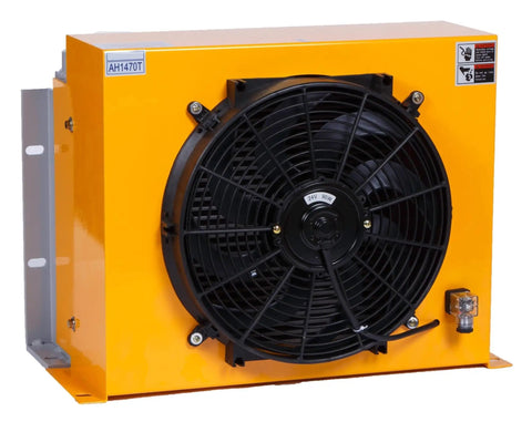 Beefed-Up Heavy Duty Hydraulic Oil Radiator With 8.8 Kilowatt Cooling Capacity, 200 Liters Per Minute Flow, Plate Heat Exchanger, Industrial Air Cooler With Fan, For Hydraulic Systems, Wide Applications, 24V DC