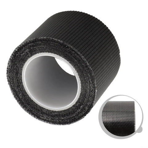 Heavy Duty Screen Repair Kit With High Strength Acrylic Bonding Glue And Waterproof Fiberglass Tape, roll of black tape