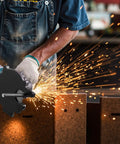 VEVOR Compatible 36-Tooth Electric Rebar Cutter Blades With Cermet Tipped Heat-Treated SK51 Steel in action cutting metal.