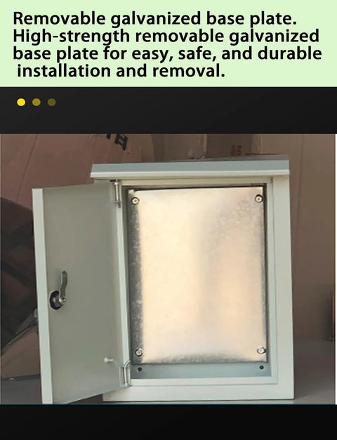 Vertical Round Lock Power Distribution Box With Customizable Electric Meter Panel And Monitor Control Enclosure open view