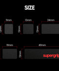 SuperGrip Pre Cut Keyboard Grip Tape Ultra Thin 0.5mm Sweat Absorbing Anti Slip dimensions in different sizes