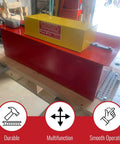 Portable Pittsburgh Lockformer Machine for Sheet Metal and HVAC Ductwork, 24 Gauge Capacity on workshop table