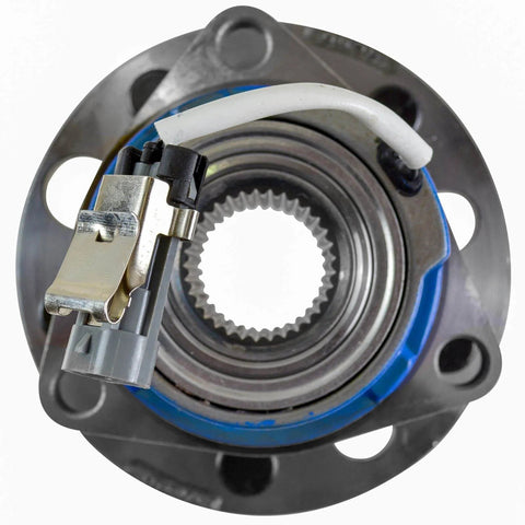 Front view of Front Wheel Bearing And Hub Assembly With ABS Sensor For Buick Century 1994 To 1996 LeSabre 1991 To 1999