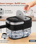 Heyvtoryin 2500W Steam Cleaner For Home With 1.6L Tank, top-fill design, and 1600ML water tank for quick refilling.
