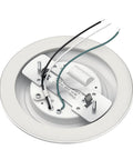 6.4 Inch Led Flush Mount Ceiling Light White Finish Delivers 1000 Lumens interior view with wiring and mounting plate.