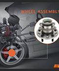 Beefy Rear Driver And Passenger Side Wheel Hub And Bearing Assembly For Hyundai Azera 2011 To 2017 Sonata 2010 To 2014