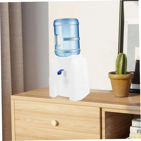 Compact Countertop Cold Water Dispenser For Home And Office With Anti Slip Base Bottled Water Compatible Great For Tea And Juice No Fuss Easy Setup Everyday Use Perfect For Camping on wooden table