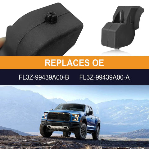 Rock Solid Tailgate Rubber Bumper Cushions Kit With Heavy Duty Metal Bolts For Left And Right Side Exactly Fits 2015 To 2022 Ford F-150 With 5.5 Foot Bed Perfect Replacement Upgrade For Sturdy Long Lasting Performance, OEM FL3Z-99439A00-A/B