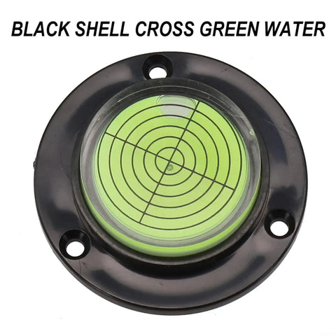 Micpointik Round for spirit Level Bubble in black shell with green water level indicator, suitable for precise alignment.