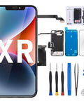 IPhone XR 6.1 Inch Screen Replacement Kit With Earpiece And Proximity Sensor, LCD Display And 3D Touch Digitizer Front Assembly, Preassembled Earpiece, Fix Tool Magnetic Screw Mat, Model A1984 A2105 A2106 A2108