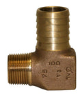 No Lead Bronze Hydrant Elbow 1 Inch Insert By Three Quarter Inch MIP Ground Hydrant Install Potable Water Safe Heavy Duty Red Brass Elbow