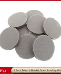 3 Inch Pro Foam Trizact Sanding Discs Polishing Pads With Hookit Backing, gray foam discs for auto buffing and detailing.