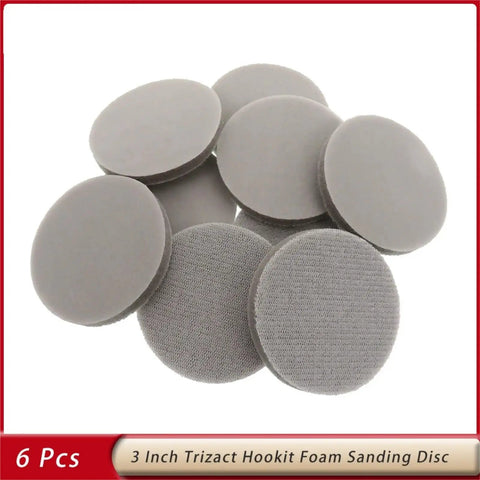 3 Inch Pro Foam Trizact Sanding Discs Polishing Pads With Hookit Backing, gray foam discs for auto buffing and detailing.