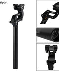 Suspension Seat Post With 50mm Travel For Road, Gravel And Mountain Bikes, 365mm Length, 25mm Offset, 6061 T6 Aluminum