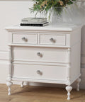 White dresser with 15 Pack Brushed Nickel Cabinet Knobs Round Kitchen Handles Zinc Alloy Hardware For Dresser Drawer Desk Cupboard Durable Finish Easy Install Includes Two Screw Sizes Fits Most Cabinets.