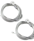 Two Pack 150 Inch Heavy Duty Galvanized Steel Ramp Door Cable Kit For Enclosed Cargo Trailers, coiled wires for 12.5 ft doors