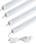 LED Shop Light 2ft 25W 6500K Daylight LED Shop Fixtures, 3200 Lumens, Linkable Cool White Under Cabinet Garage Office Lighting, 4 Pack