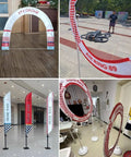 Indoor And Outdoor Drone Obstacle Kit For Racing Build Your Own Course With Flags Gates And Landing Pad in various settings