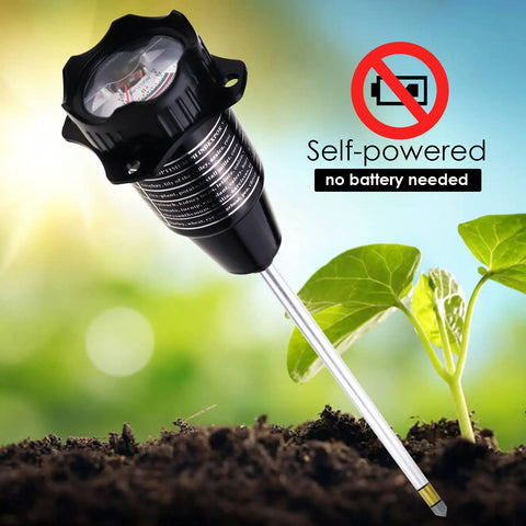 2 In 1 Soil pH And Moisture Tester With 12 Inch Long Probe For Plants Garden Lawn Farm Greenhouse, self-powered, no battery