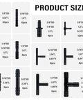 115-piece car vacuum hose connector set with 12 sizes tee/straight/reducer; black fittings; heat-resistant to 240°C