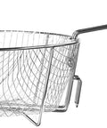 Deep Fry Basket 11 Point 5 Inch Diameter With Folding Handle In Nickel Plated Steel For Dutch Ovens Fits Chicken Fries And More Perfect For Home Kitchen And Campfire Fry Sessions Durable Easy To Store