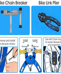 All In One Bike Repair Gear Kit For Mountain Bikes 9 Piece Set with chain breaker and link pliers instructions.