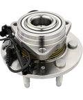 4WD Front Wheel Hub and Bearing Assembly That Fits Cadillac Escalade, GMC Yukon, Chevy Tahoe, 2007-2014, with ABS sensor