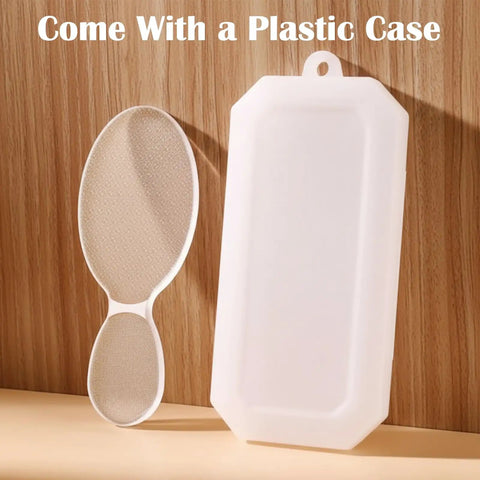 Glass Foot File With Fine Grinding Points For Dead Skin Removal And Calluses, portable pedicure tool with plastic case