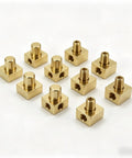 Brass components from 5 Pack M4 Heat Set Insert Kit With 90 Degree Right Angle Soldering Tip For No Sweat Brass Threaded Insert Installation