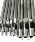 Close-up of Leather Punch Tool Kit With Ten Sizes From 0.5mm To 5.0mm For Belts Wallets And Bags Heavy Duty Hole Puncher Set