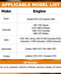 Applicable model list for Tailgate Window Lift Regulator Motor Fits Buick Skylark 1969 1972 Chevelle Malibu 1969 1972