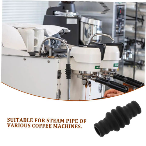 Heat Resistant Steam Wand Guard Sleeve For Espresso Machines, Foaming Insulator Wand Protector, black silicone
