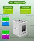LCD Parallel Charger With Storage And Discharge For DJI Mini 4 Pro And Mini 3 Pro Batteries, Two Charging Modes Display