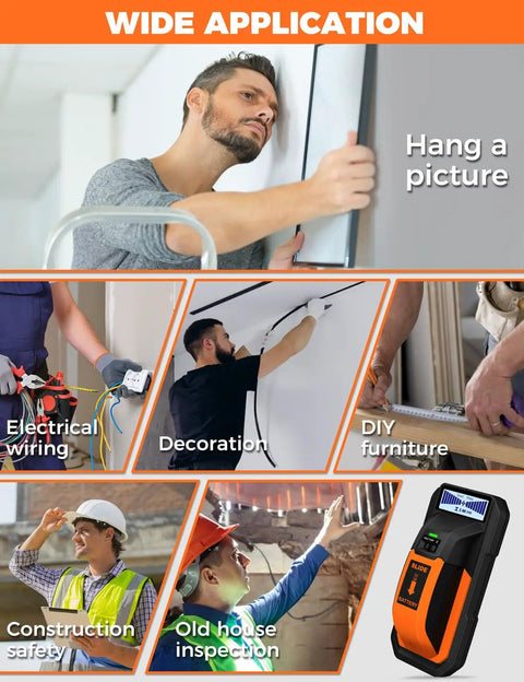 Hella Versatile Heavy Duty Wall Scanner And Smart Stud Finder Locates Live Ac Wires Pipe Rebar Steel Rods Wood Studs With Bright Backlit Display Kit For Busy Weekend Diy Projects