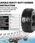 Image showing 145/70-6 Tubeless Tire For ATV And Go Kart Mini Bikes, 4 Ply Load Up To 165 Lbs At 24 PSI, All Terrain Traction